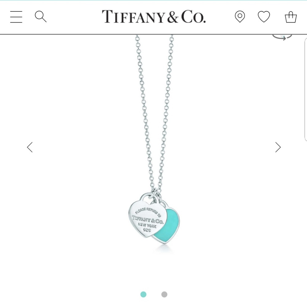 Tiffany & Co. Mini Double Heart Tag Necklace
